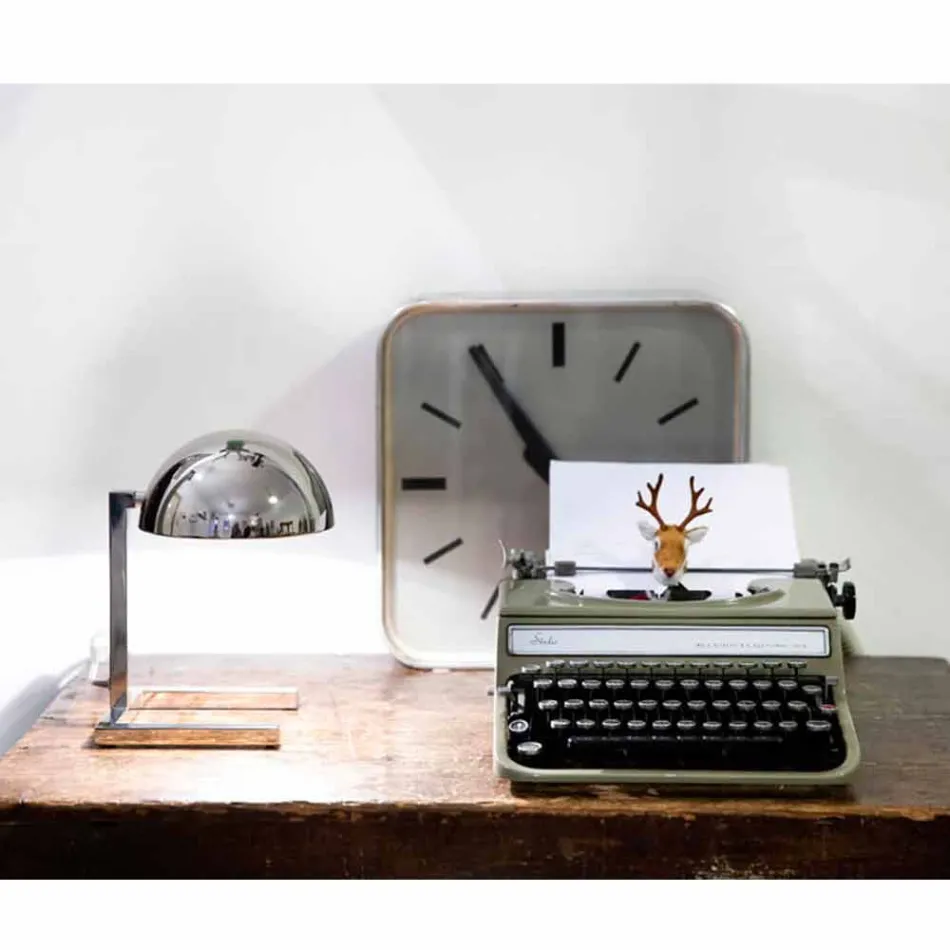 Candeeiro de mesa em latão com acabamento em ouro ou paládio Fabricado na Itália - Adana Viadurini