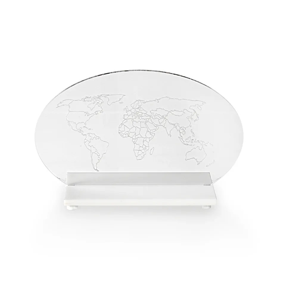 Candeeiro de mesa LED de plexiglass fabricado na Itália - Rapunzel Viadurini