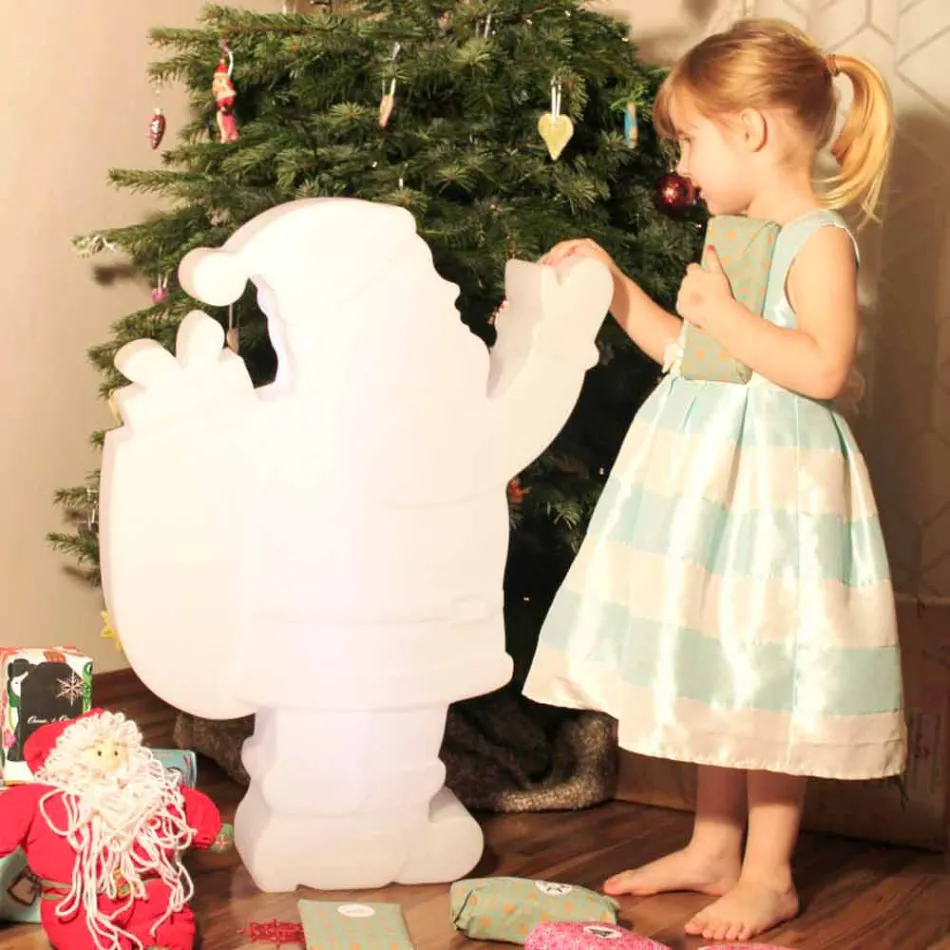 Candeeiro de mesa LED de design moderno em forma de Pai Natal - Babbostar Viadurini