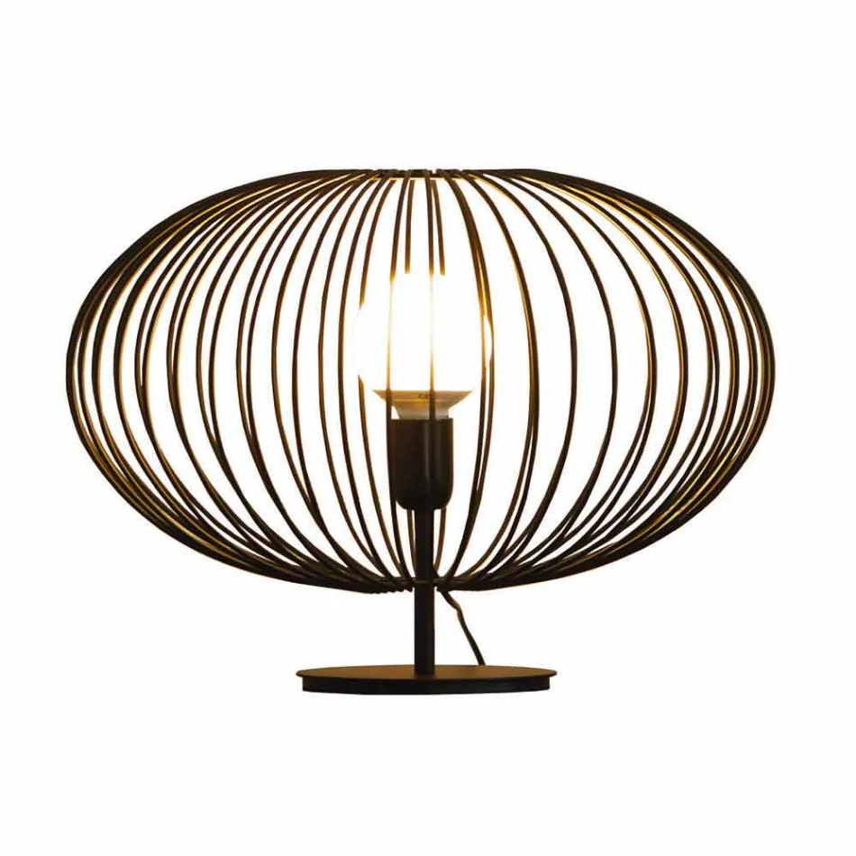 Candeeiro de mesa moderno em aço pintado, Ø48xH35 cm, Gabriella Viadurini