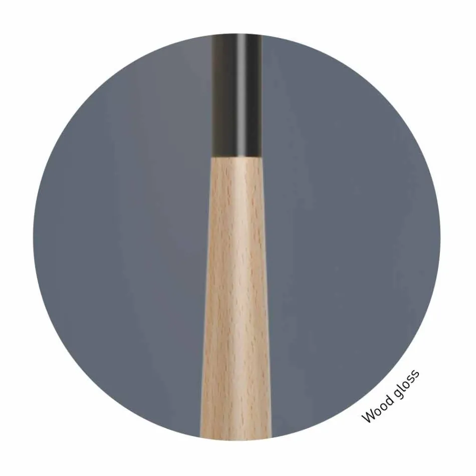 Candeeiro de mesa moderno em metal, madeira e organza feito na Itália - Boom Viadurini