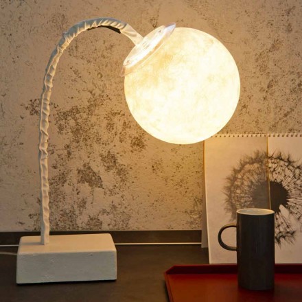 Candeeiro de mesa moderno com haste flexível In-es.artdesign MicroT Luna Viadurini