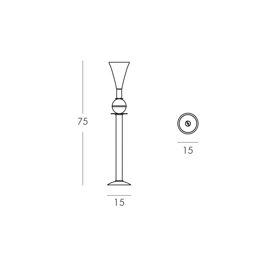 Candeeiro de mesa de alumínio multicolorido Slide Carmen, fabricado em Itália Viadurini