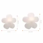 Mesa de flores ou abajur de design moderno em plástico branco - Fiorestar Viadurini