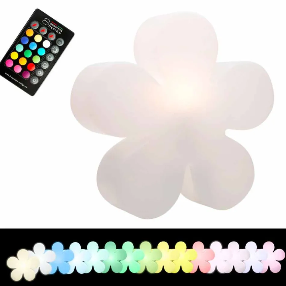 Mesa de flores ou abajur de design moderno em plástico branco - Fiorestar Viadurini