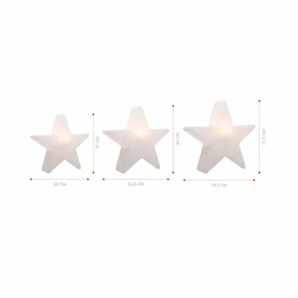 Abajur de polietileno solar ou LED Star Design - Ringostar Viadurini