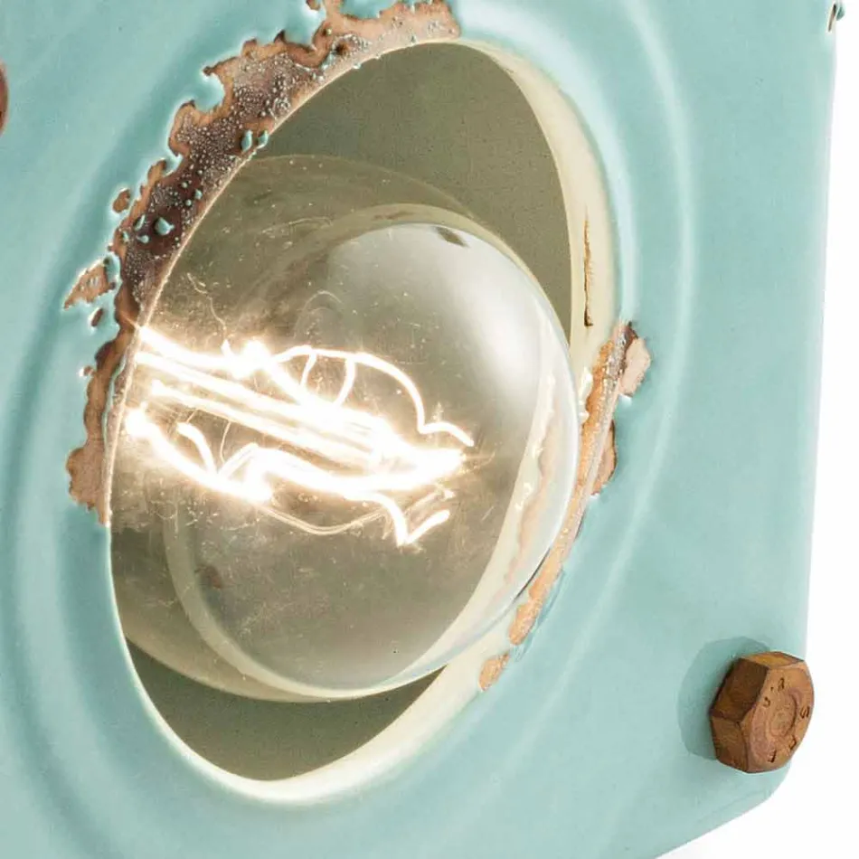 Candeeiro de mesa estilo industrial em cerâmica e ferro Valerie Viadurini