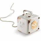 Candeeiro de mesa estilo industrial em cerâmica e ferro Valerie Viadurini