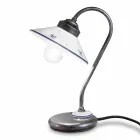 Candeeiro de Mesa Estilo Vintage em Cerâmica Pintada à Mão e Ferro - Asti Viadurini