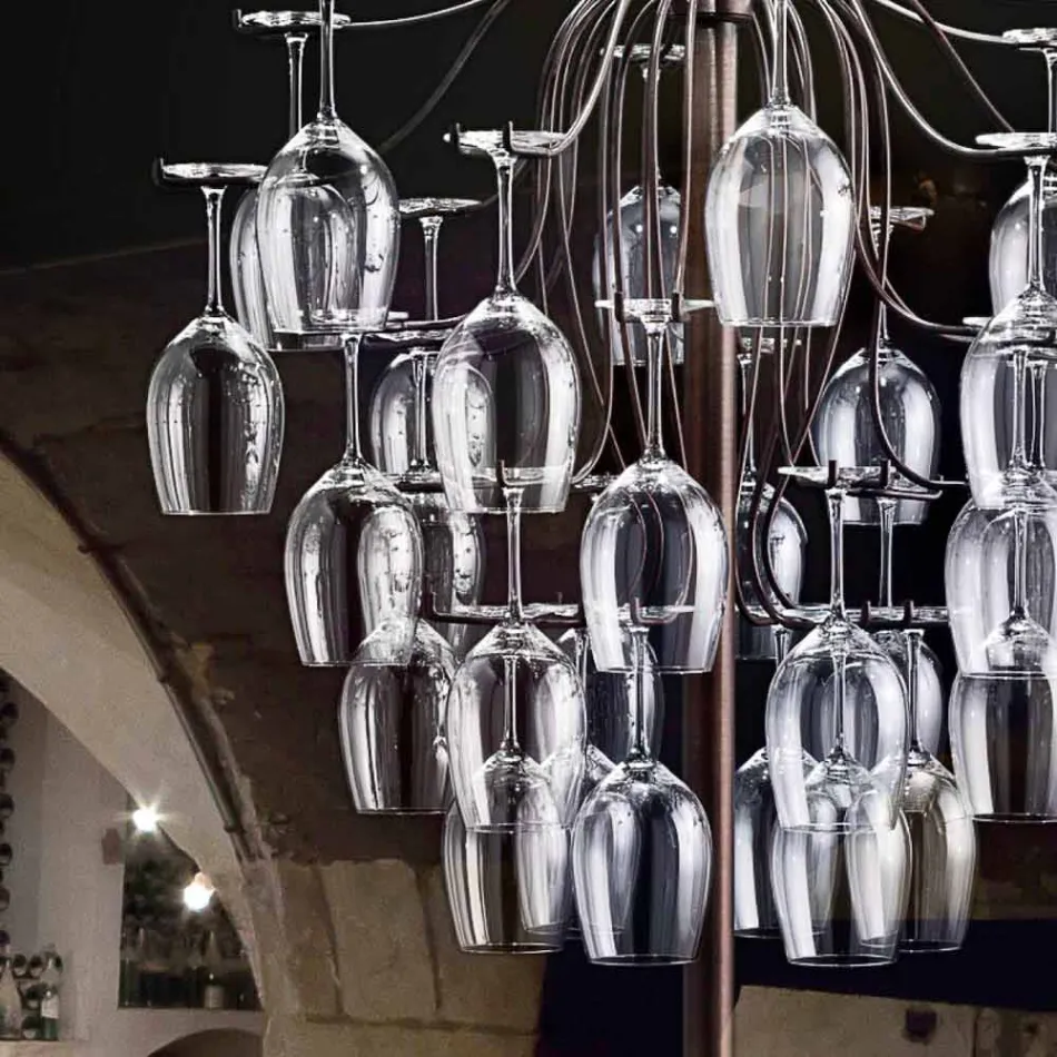 Lâmpada de assoalho 30 copos de cabeça Sauvignon Viadurini