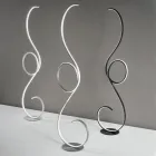 Candeeiro de pé LED com estrutura metálica pintada com design clack Viadurini