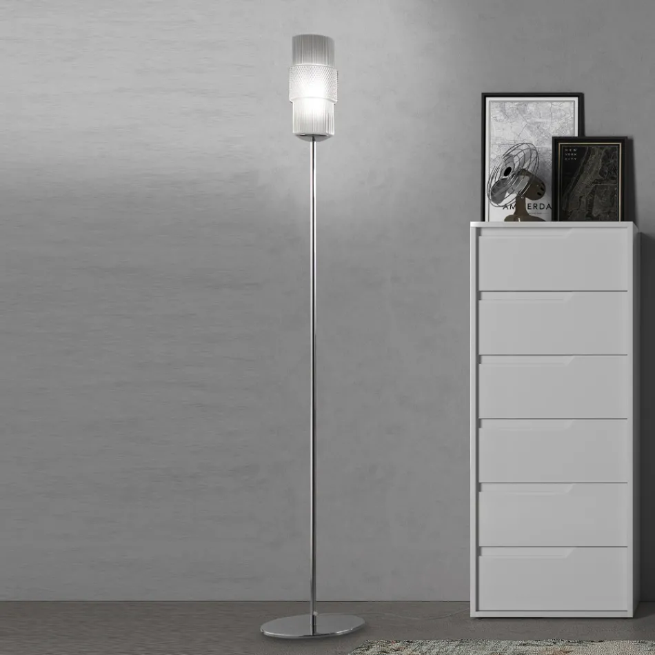 Candeeiro de pé artesanal em vidro soprado veneziano 30 cm - Satomi Viadurini