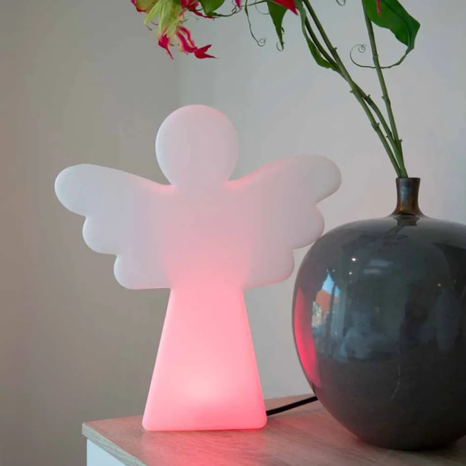 Candeeiro de pé branco E27, Led ou Solar Angel Design moderno - Angelostar Viadurini