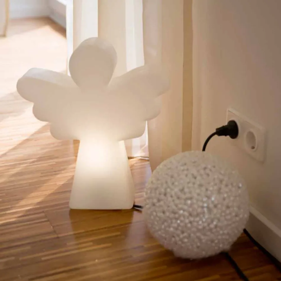 Candeeiro de pé branco E27, Led ou Solar Angel Design moderno - Angelostar Viadurini