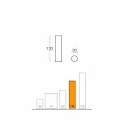 Candeeiro de chão cilíndrico deslizante Fluo made in Italy Viadurini