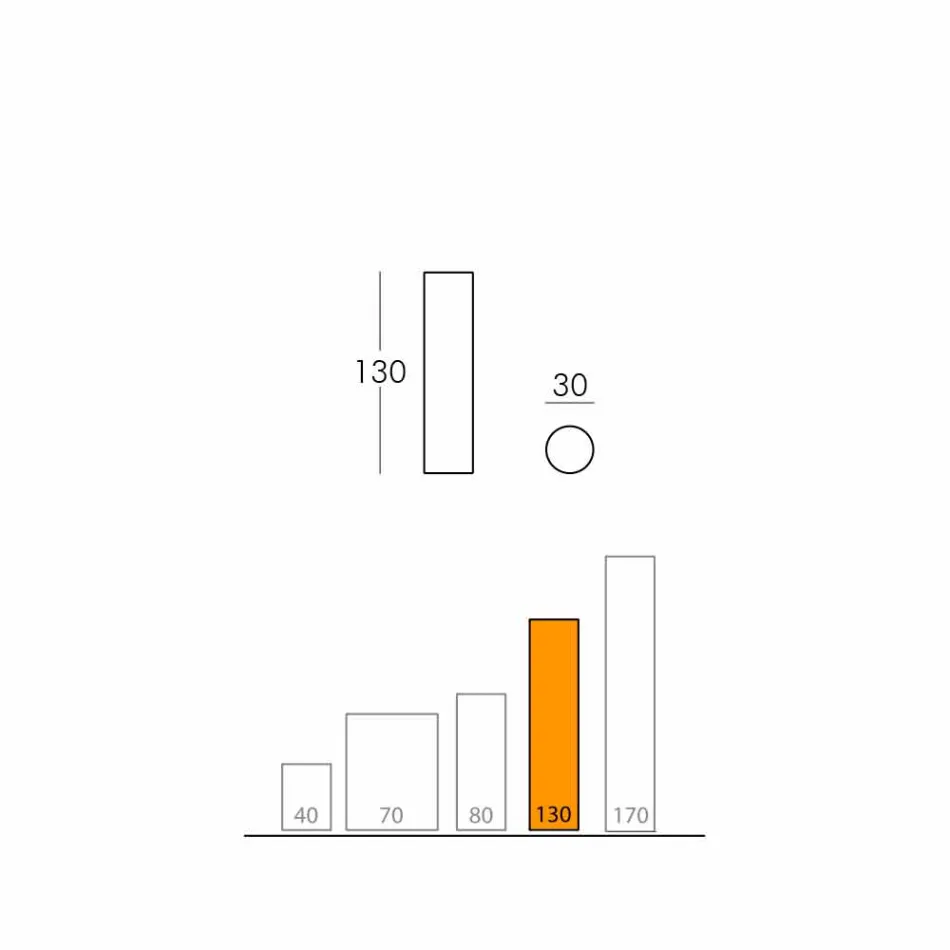 Candeeiro de chão cilíndrico deslizante Fluo made in Italy Viadurini