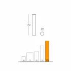 Candeeiro de chão cilíndrico deslizante Fluo made in Italy Viadurini