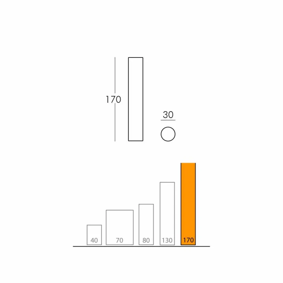 Candeeiro de chão cilíndrico deslizante Fluo made in Italy Viadurini