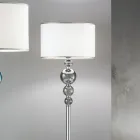 Candeeiro de pé clássico em vidro artesanal italiano e abajur - Memore Viadurini