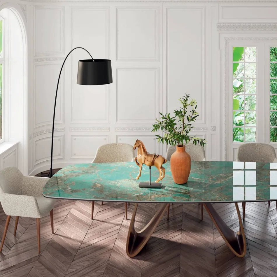 Candeeiro de pé com haste de carbono preto fabricado na Itália - Terni Viadurini