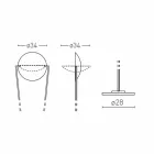 Candeeiro de pé com estrutura metálica e LED integrado Made in Italy - Rione Viadurini
