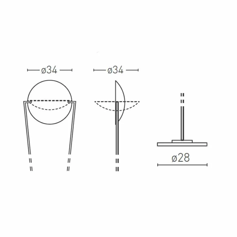 Candeeiro de pé com estrutura metálica e LED integrado Made in Italy - Rione Viadurini