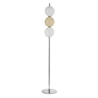 Lumira - Luminária de chão com três lâmpadas em vidro revestido, fabricada na Itália. Viadurini