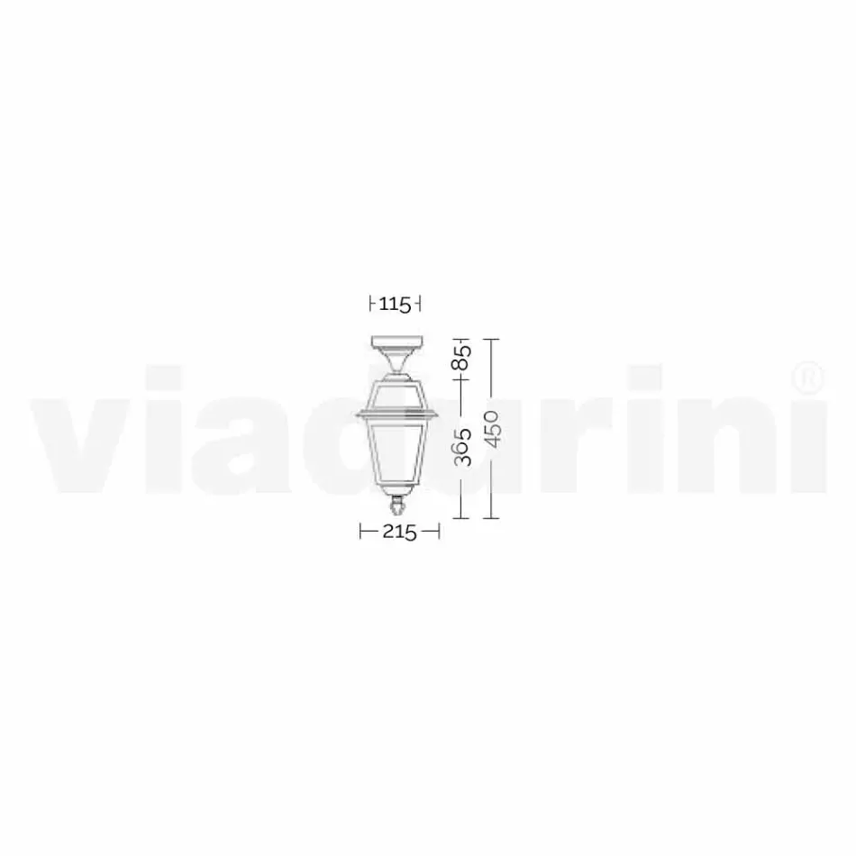 Lâmpada de assoalho de alumínio para exterior feita na Itália, Kristel Viadurini