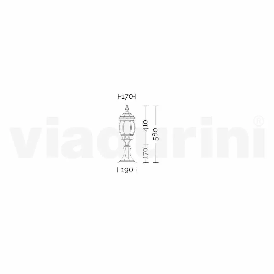 Luminária de pé de alumínio Anika para jardim feita na Itália Viadurini