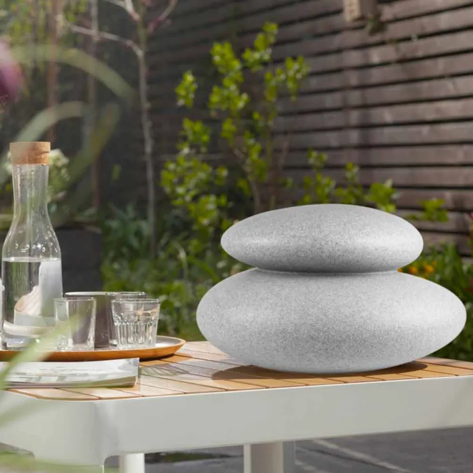 Candeeiro de pé para interior ou exterior de design natural moderno - Sassostar Viadurini