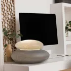 Candeeiro de pé para interior ou exterior de design natural moderno - Sassostar Viadurini