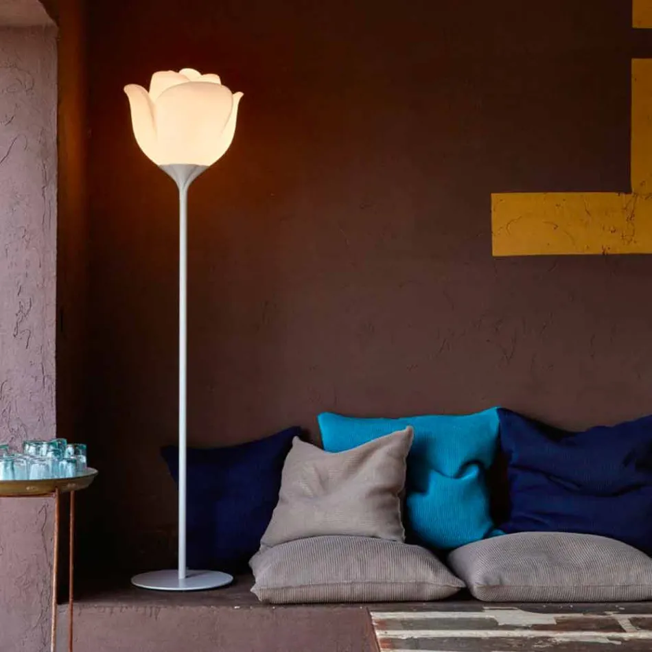 Candeeiro de pé com design de flores em plástico para interiores - Baby Love de Myyour Viadurini