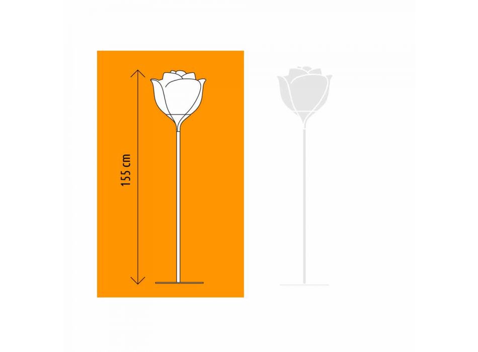 Candeeiro de pé com design de flores em plástico para interiores - Baby Love de Myyour Viadurini