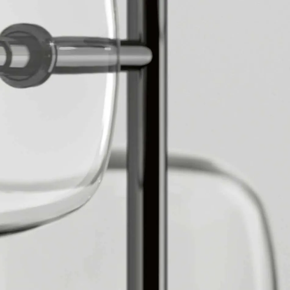 Candeeiro de pé de design com estrutura metálica brilhante Made in Italy - Donatina Viadurini