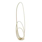 Candeeiro de pé de design em metal pintado com acabamento dourado com LED - Simea Viadurini