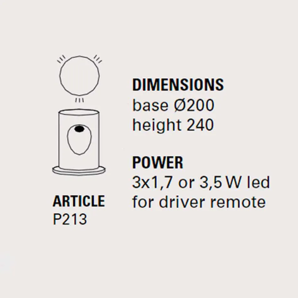 Candeeiro de pé, design moderno com 3 luzes, U-Boat - Toscot Viadurini
