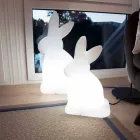 Candeeiro de pé de design, coelho branco para interior e exterior - Conigliostar Viadurini