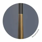 Candeeiro de pé de design em metal, madeira e organza Made in Italy - Boom Viadurini