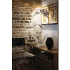 Luminária de pé de ferro design moderno fabricada na Itália - Amorpha Viadurini