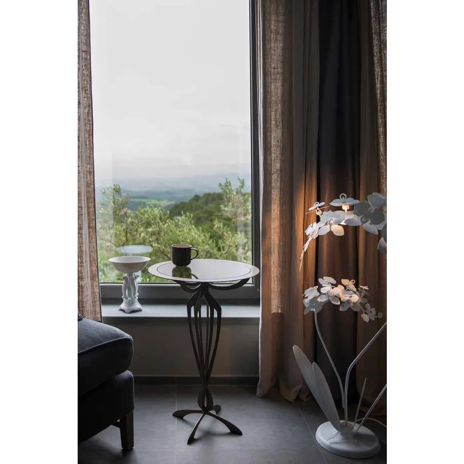 Luminária de pé de ferro design moderno fabricada na Itália - Amorpha Viadurini