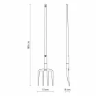 Candeeiro de pé para exterior em tecnopolímero branco, design de 3 formas - ferramentas Viadurini