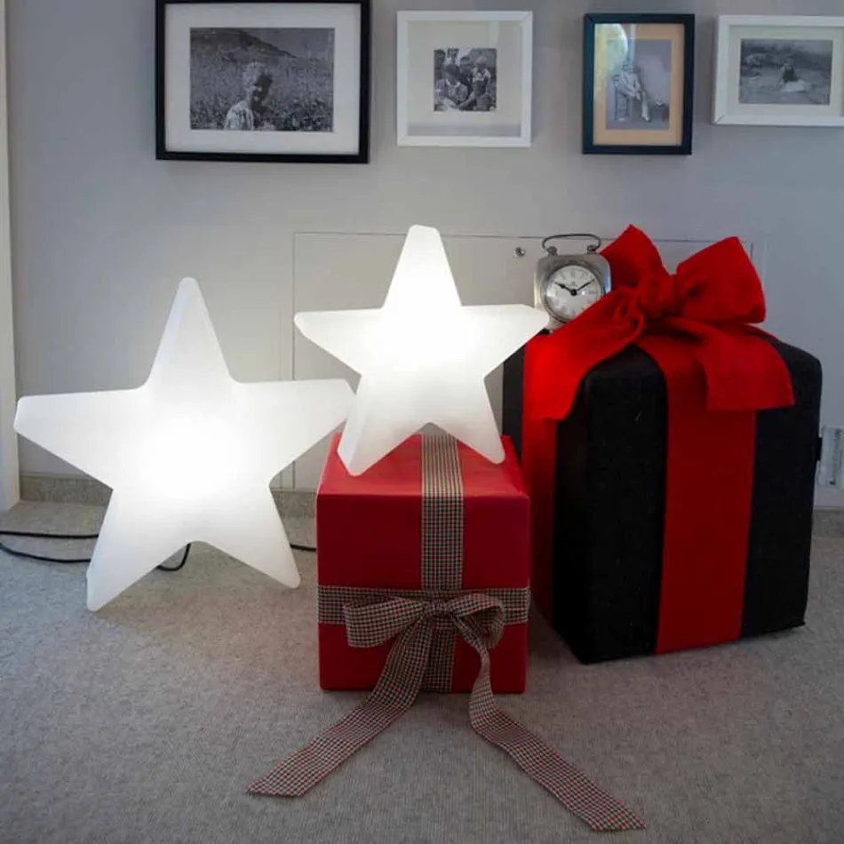 Candeeiro de pé em forma de estrela branca ou vermelha, design moderno - Ringostar Viadurini