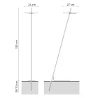 Candeeiro de pé de jardim com design branco de alumínio e folha de nenúfar - Cipriam Viadurini