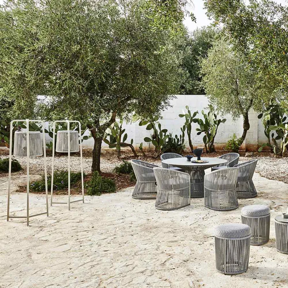 Candeeiro de pé em alumínio e fibra made in Italy - Tibidabo by Varaschin Viadurini