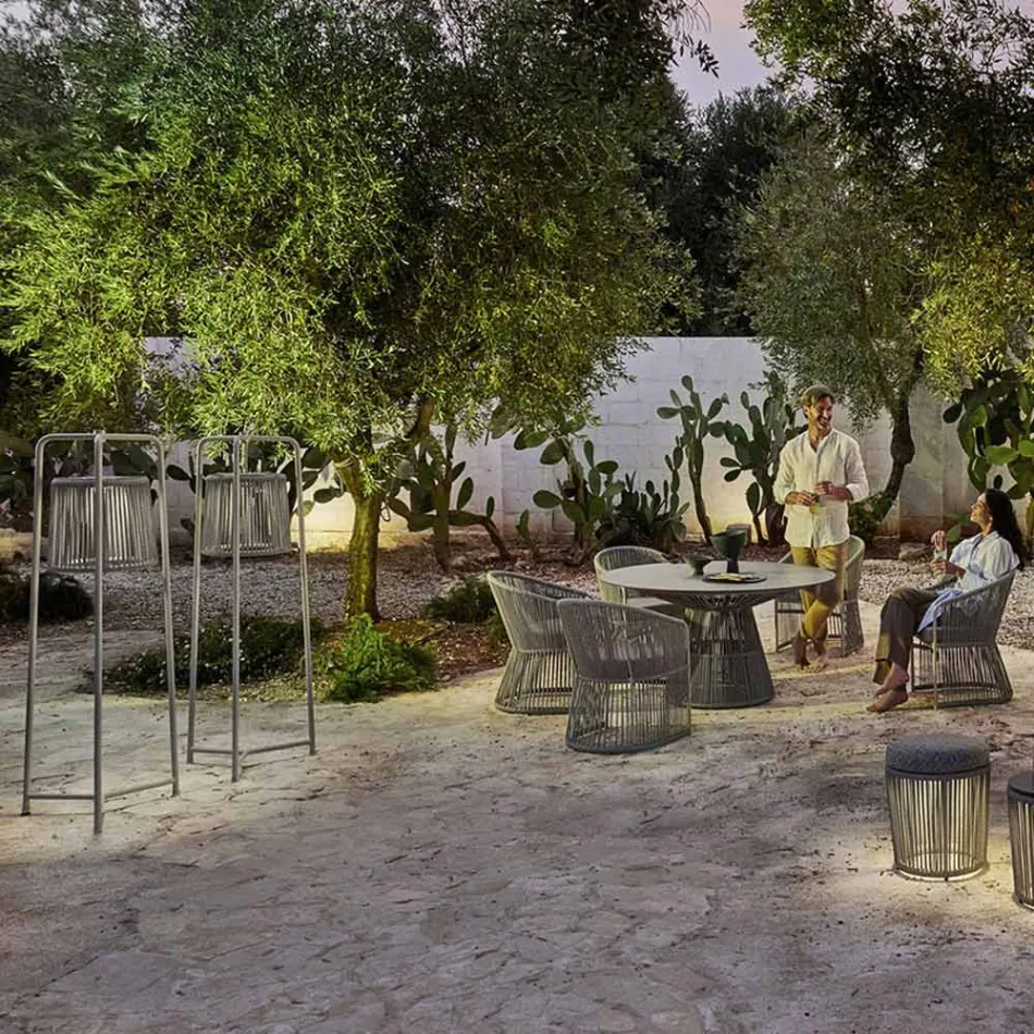 Candeeiro de pé em alumínio e fibra made in Italy - Tibidabo by Varaschin Viadurini