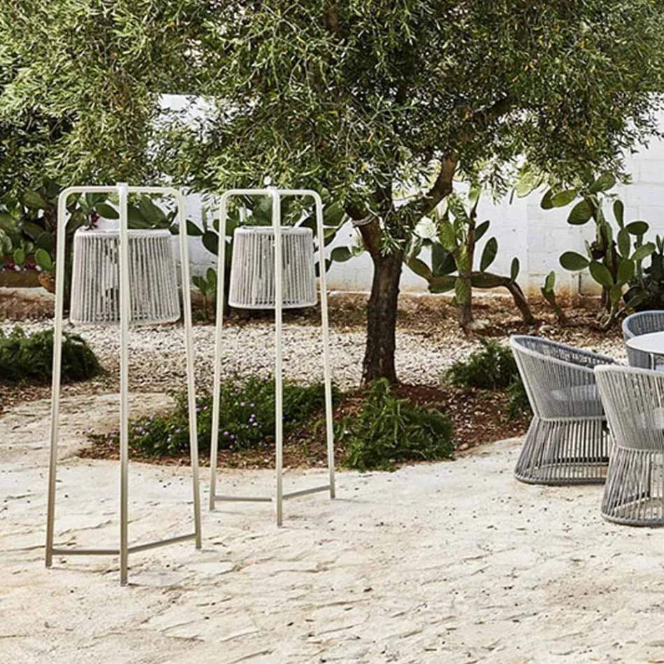 Candeeiro de pé em alumínio e fibra fabricado na Itália - Tibidabo by Varaschin Viadurini