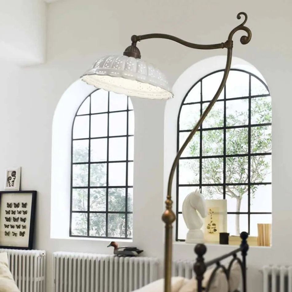 Cerâmica art nouveau de abajur de chão Anita Il Fanale Viadurini