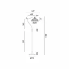 Cerâmica art nouveau de abajur de chão Anita Il Fanale Viadurini
