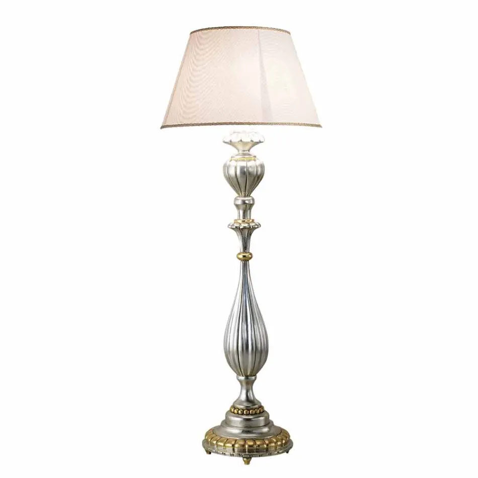 Luminária de pé feita à mão de madeira, produzida completamente na Itália, Rocco Viadurini