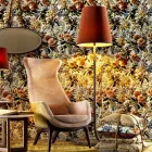 Luminária de piso de metal e tecido design Grilli Snake feita 100% na Itália Viadurini